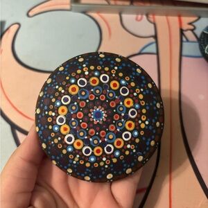 Colorful Mandala Wooden Rock